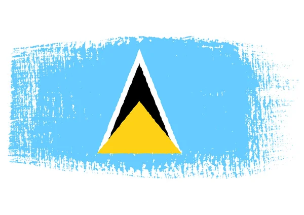 Penseldrag flagga saint lucia — Stock vektor