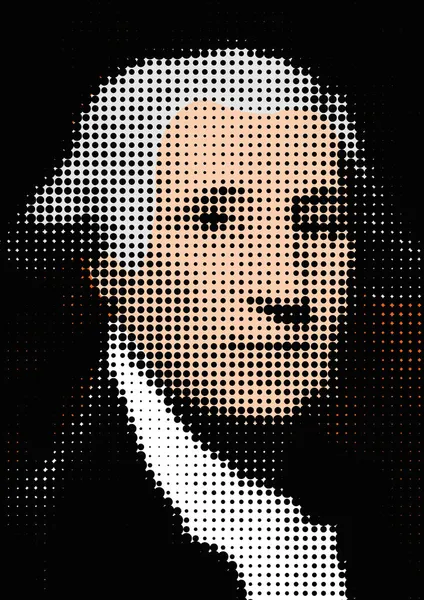 Grafische Uitwerking Van Het Portret Van George Washington Eerste President — Stockvector