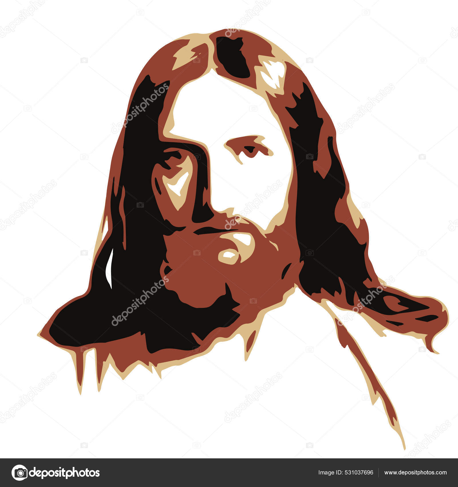 Jesus Christ Face Christian Catholic Religion Vector Illustration Stock Vector Image by ©robodread #531037696 Jesus Christ Face Christian Catholic Religion Vector Illustration Stock Vector Image by ©robodread #531037696