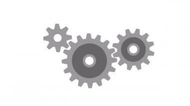 Şeffaf alfa kanalı ile birlikte dönen çarklı video.