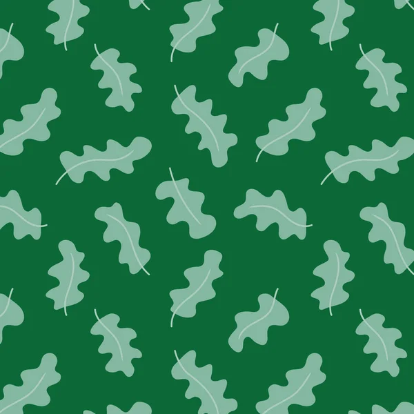 Decorative Background Oak Plant Parts Seamless Pattern — Stockový vektor