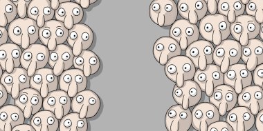 Sosyal ilişkiler, çeşitlilik, sosyal ayrımcılık hakkında sembolik vektör çizimi.