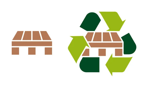 パレットアイコンベクトルイラスト シンボルロゴのリサイクル — ストックベクタ