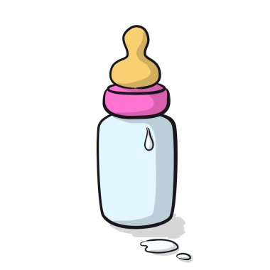 Baby milk bottle, vector illustration design