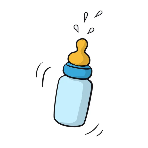 Baby Melkfles Vector Illustratie Ontwerp — Stockvector