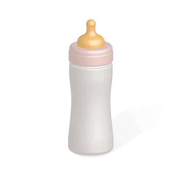 Baby Milk Bottle Vector Illustration Design — Stockvector