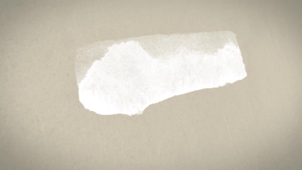 Monako Bayrağı Kağıt Üzerinde Suluboya Fırça Darbeleri — Stok video