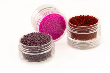 çok renkli boncuklar Cam Kavanoz