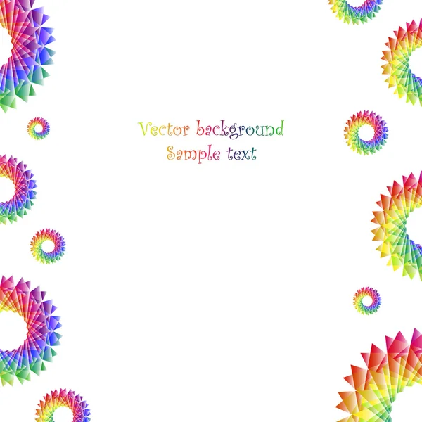 Kort med abstrakt rainbow siffror — Stock vektor