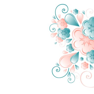 vektör çiçekli kart