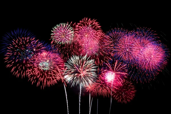 Grandes fuegos artificiales de celebración — Foto de Stock