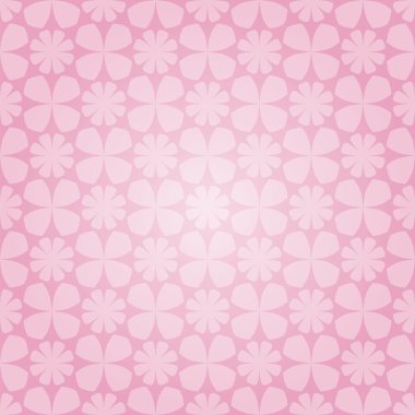 Pink floral seamless wallpaper clipart