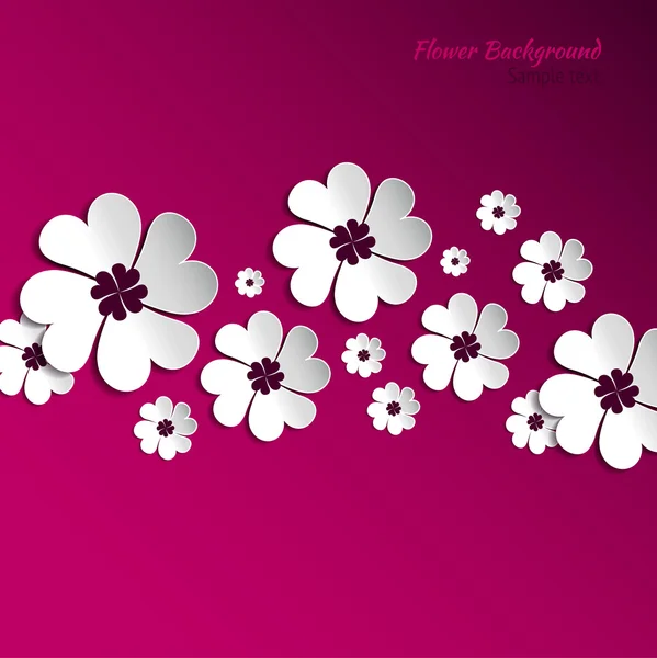 紙の花の背景。あなたのデザインのベクトル カード — ストックベクタ