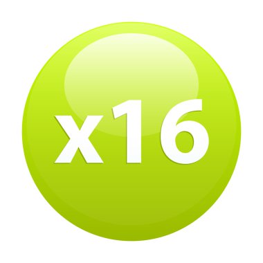Accelerated web button x16 icon. clipart
