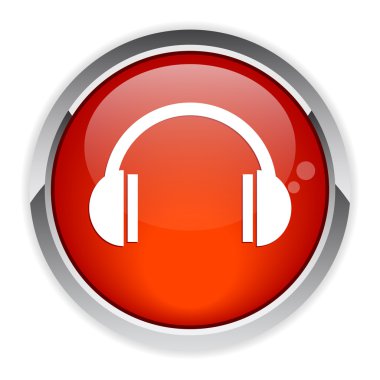 Bouton Internet kulaklık simgesi kırmızı