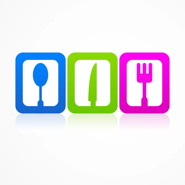 Ensemble abstrait signe de cuisine — Image vectorielle