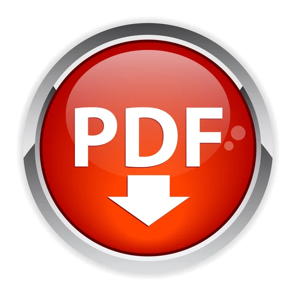 Bouton internet pdf nedladdning ikonen röd — Stock vektor