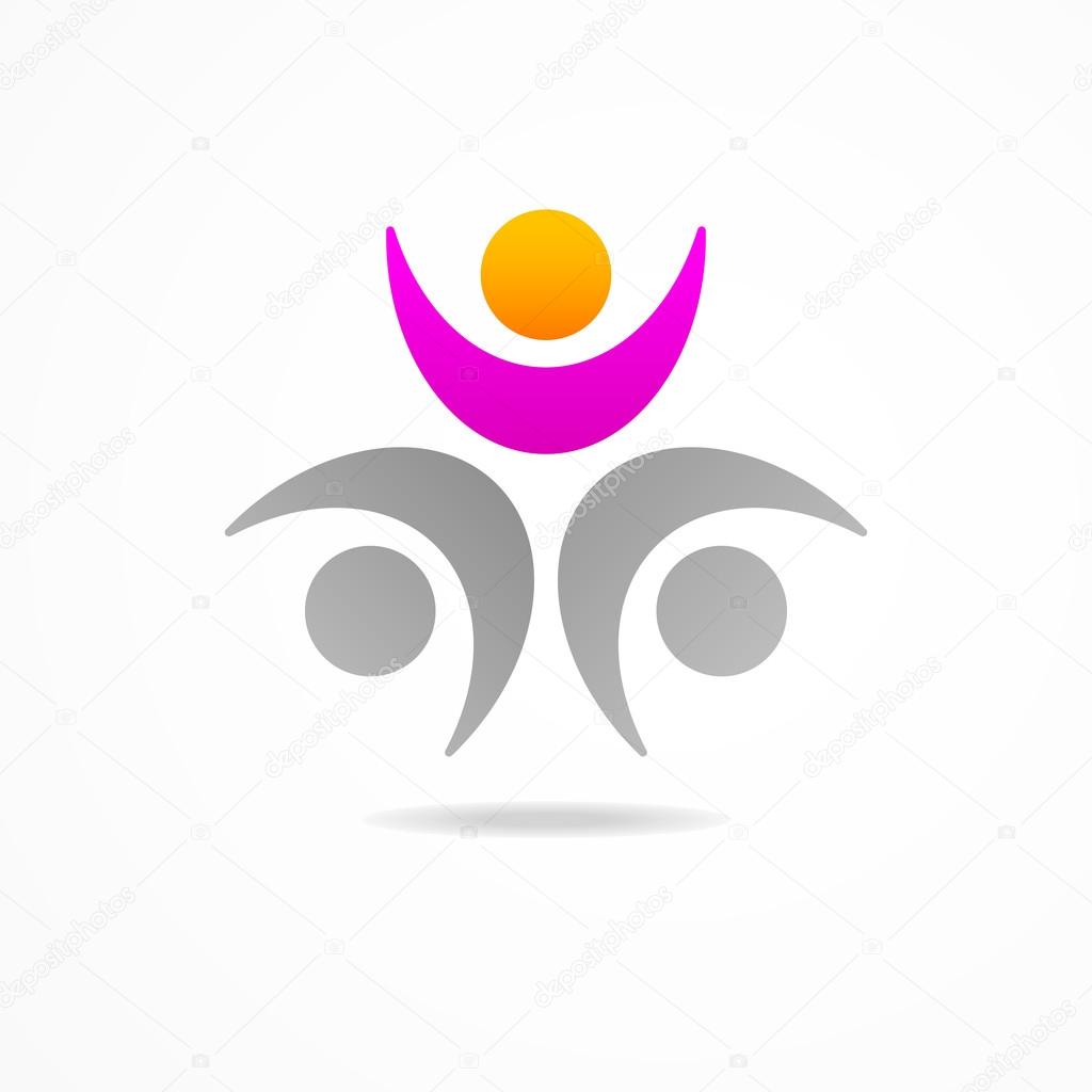 Abstract social man pictograph icon