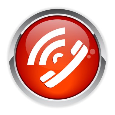 Bouton Internet telefon simgesi kırmızı