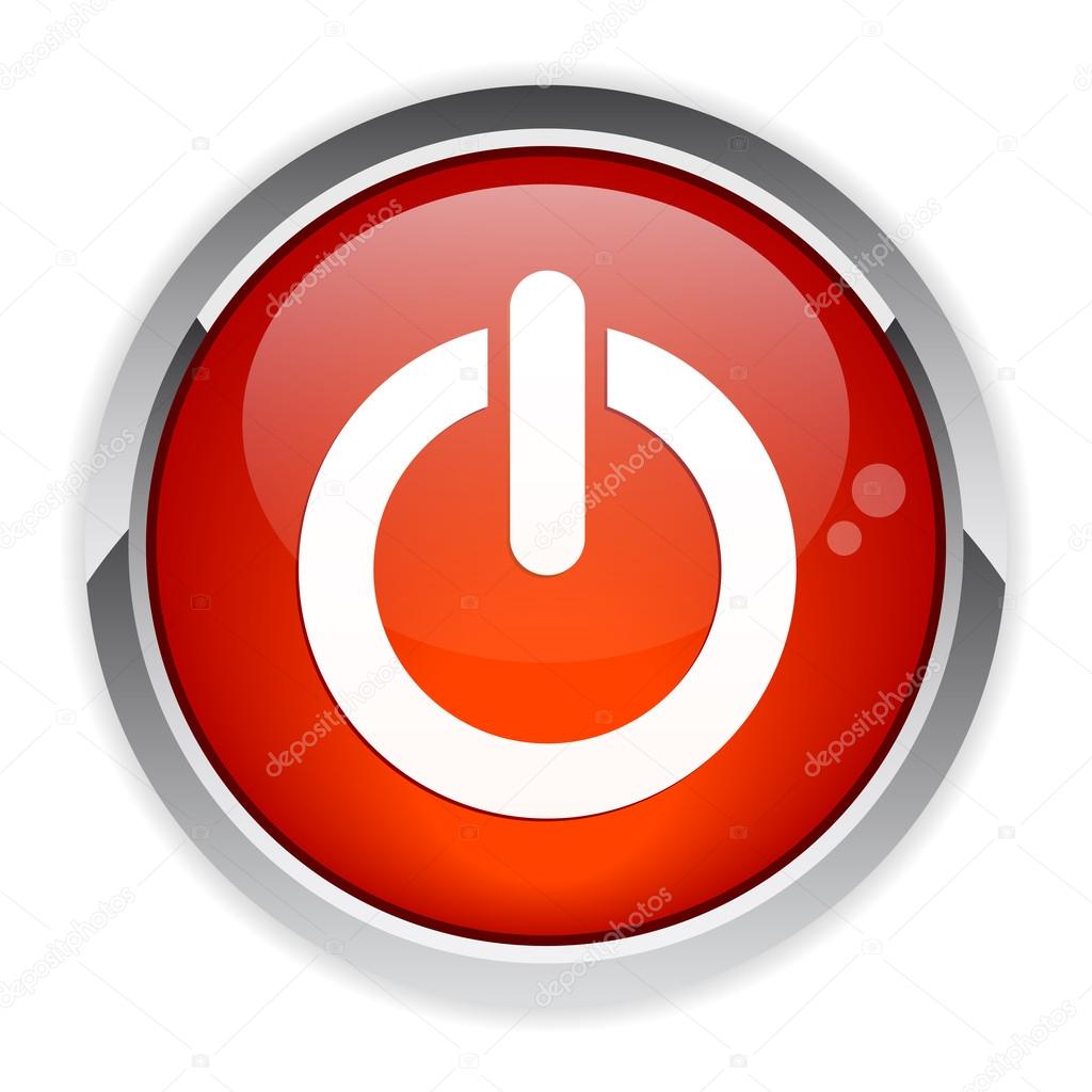 Bouton internet power red