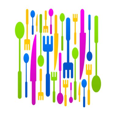 işareti logo renkli mutfak koleksiyonu