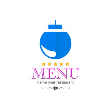 Noel mutfak menü işareti logosu