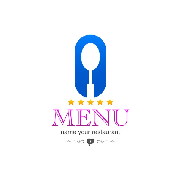 Menu de cuisine icône de couleur signe — Image vectorielle