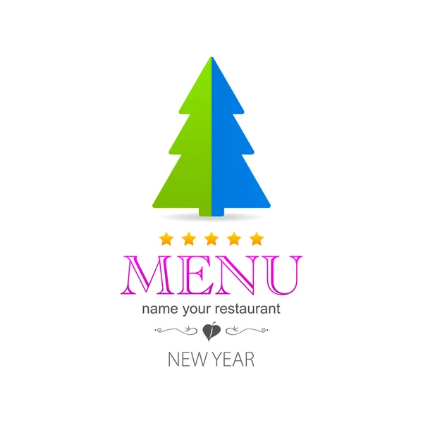 Kuchyně barevný strom menu ikony logo — Stockový vektor