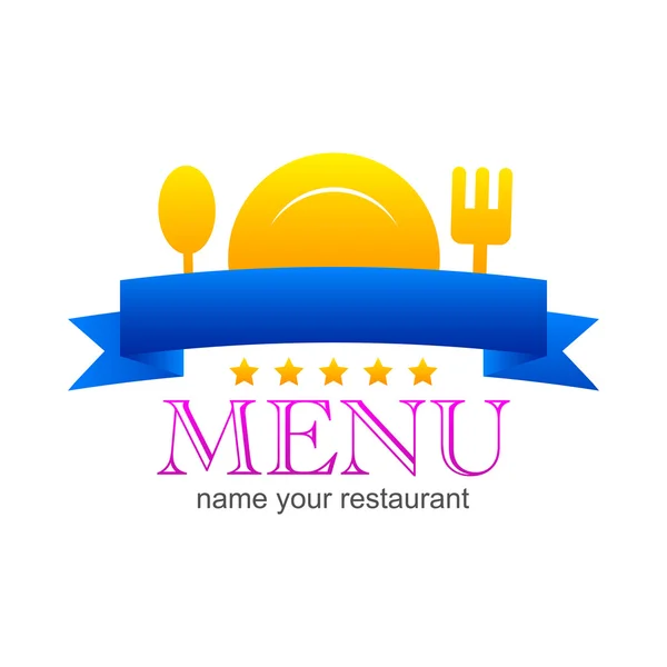 Keuken menu teken logo — Stockvector