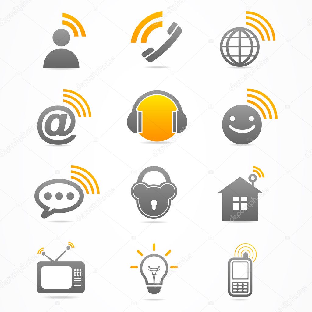 Business signal collection icon logo