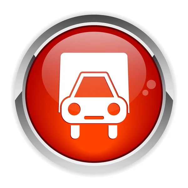 Bouton internet camion livraison rood — Stockvector