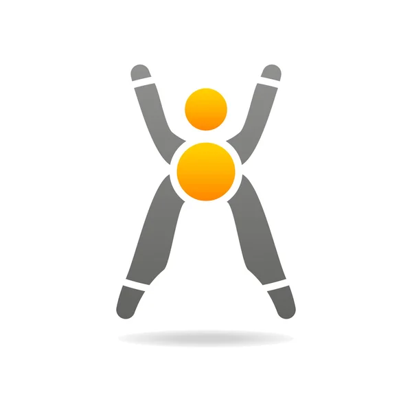 Stylized man logo icon — Stockvector