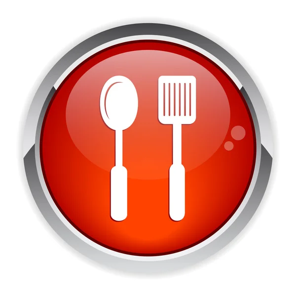 Bouton internet cucina segno rosso — Vettoriale Stock