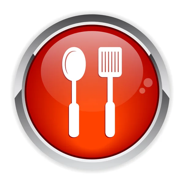 Bouton internet cocina signo rojo — Archivo Imágenes Vectoriales