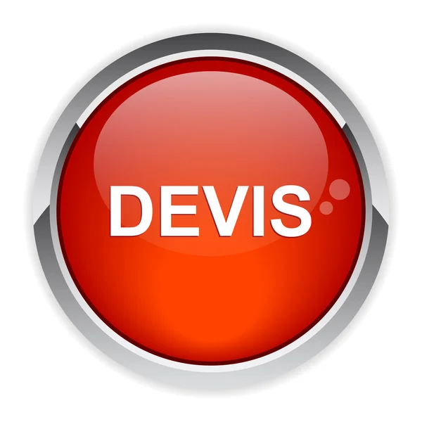 Bouton internet devis icono rojo — Archivo Imágenes Vectoriales