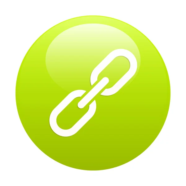 Bouton internet chaine lien vert — Image vectorielle