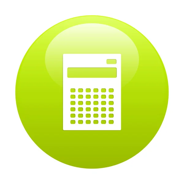 Bouton internet calculatrice finance vert — Image vectorielle