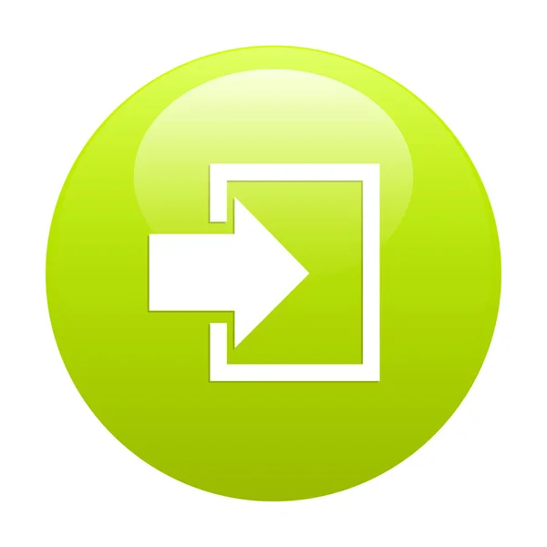 Bouton internet connectie pictogram groen — Stockvector