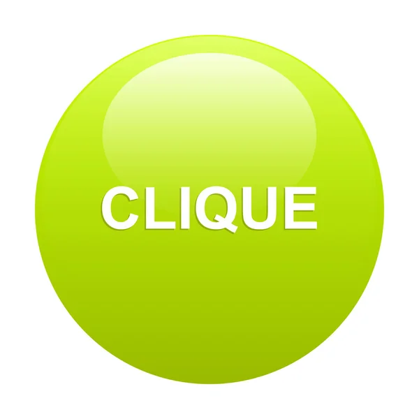 Bouton internet clic icône vert — Image vectorielle