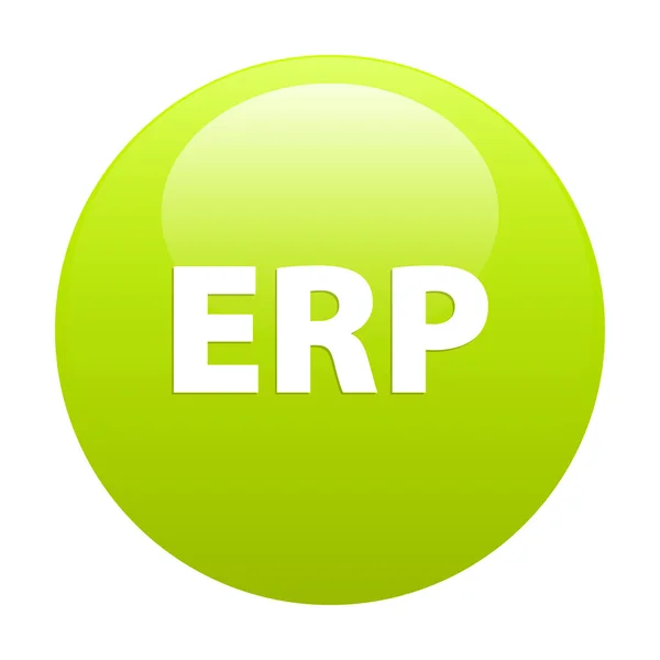 Bouton internet ERP verde — Vettoriale Stock