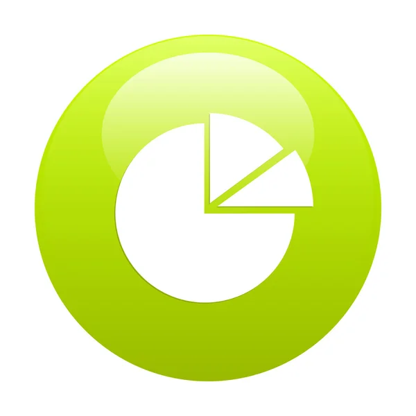 Bouton internet gráfico diagramme ícone verde — Vetor de Stock