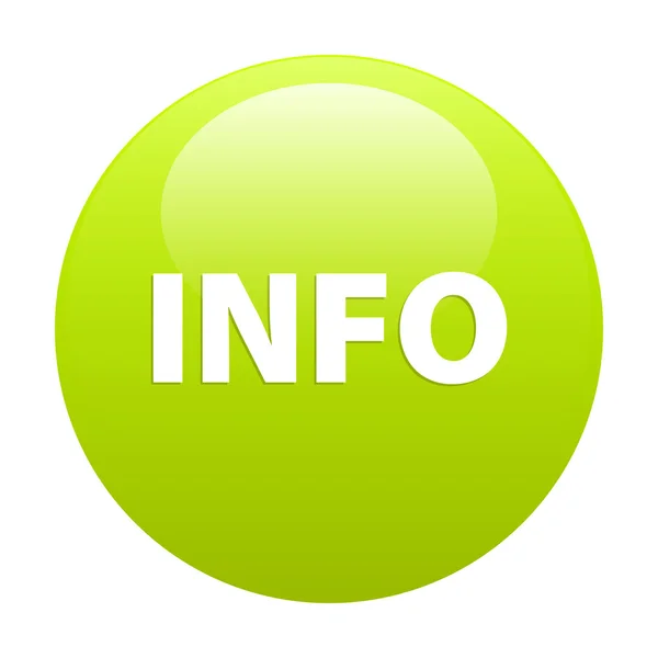 Bouton internet informatiepictogram groen — Stockvector