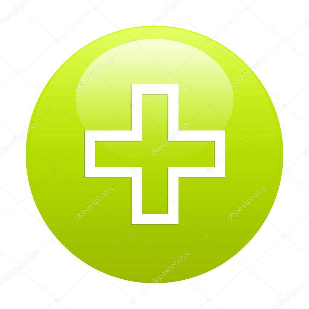bouton internet health sign green