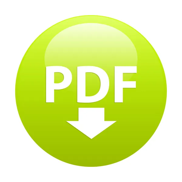 Bouton internet Descargar PDF icono verde — Archivo Imágenes Vectoriales