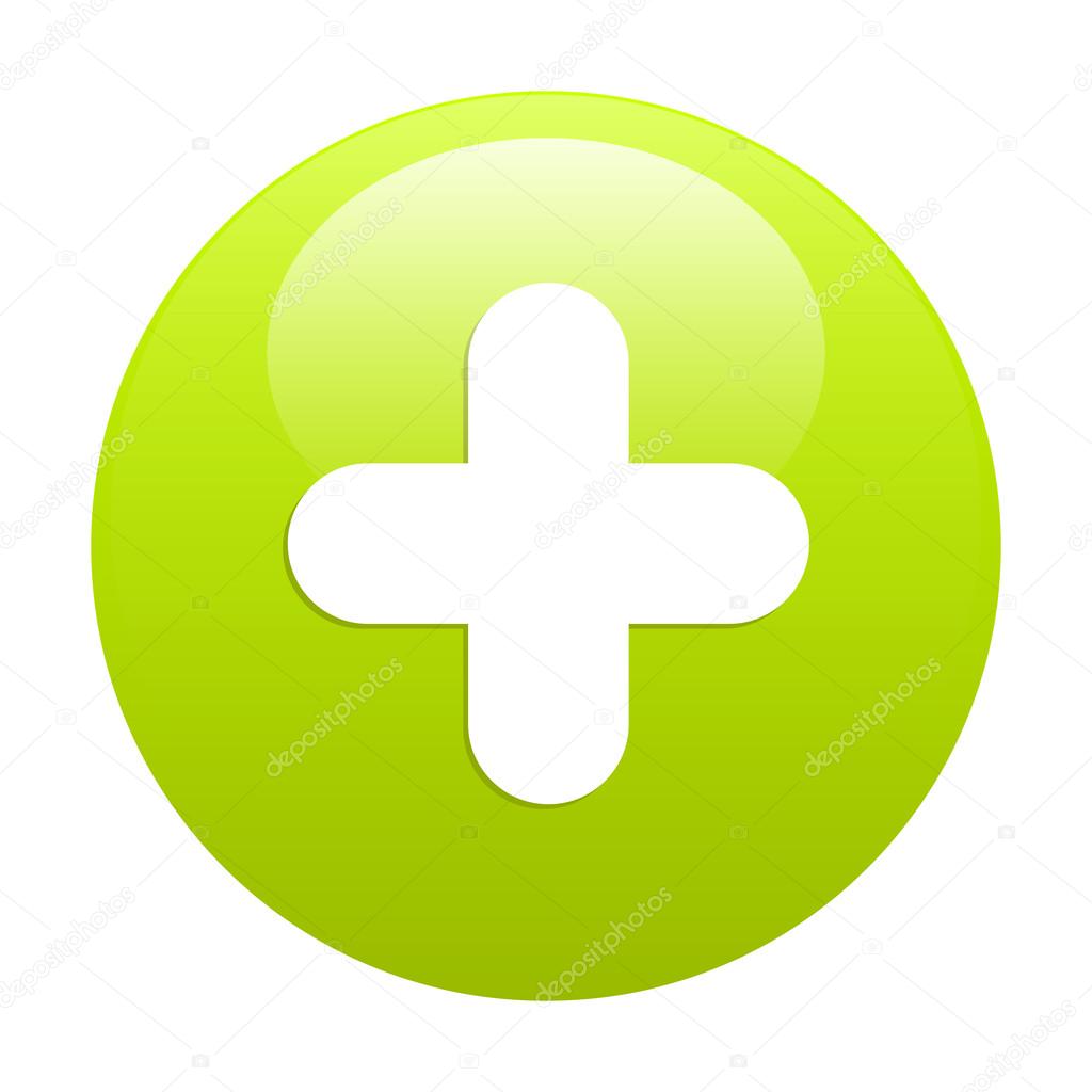 bouton internet plus icon green