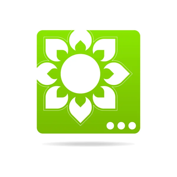 Flower logo icon — Stock Vector