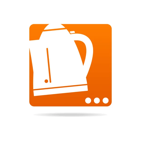Keuken waterkoker logo pictogram — Stockvector