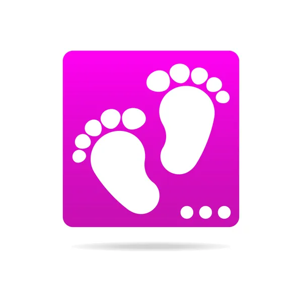 Logo baby footprints icon — Stock Vector