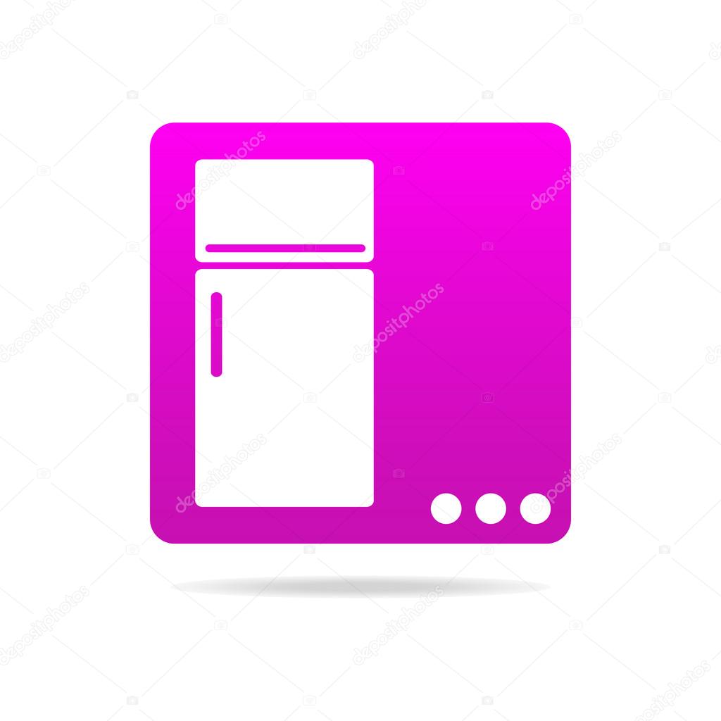 Значок холодильника. Продовольственный символ холодильника эмблемы