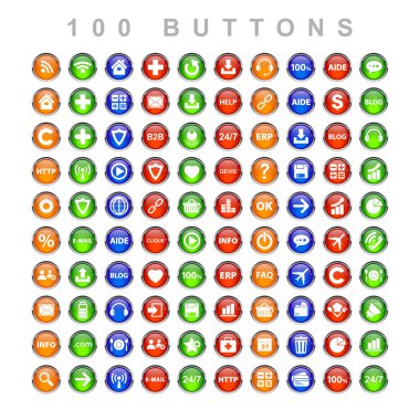 düğmeleri web Icon set